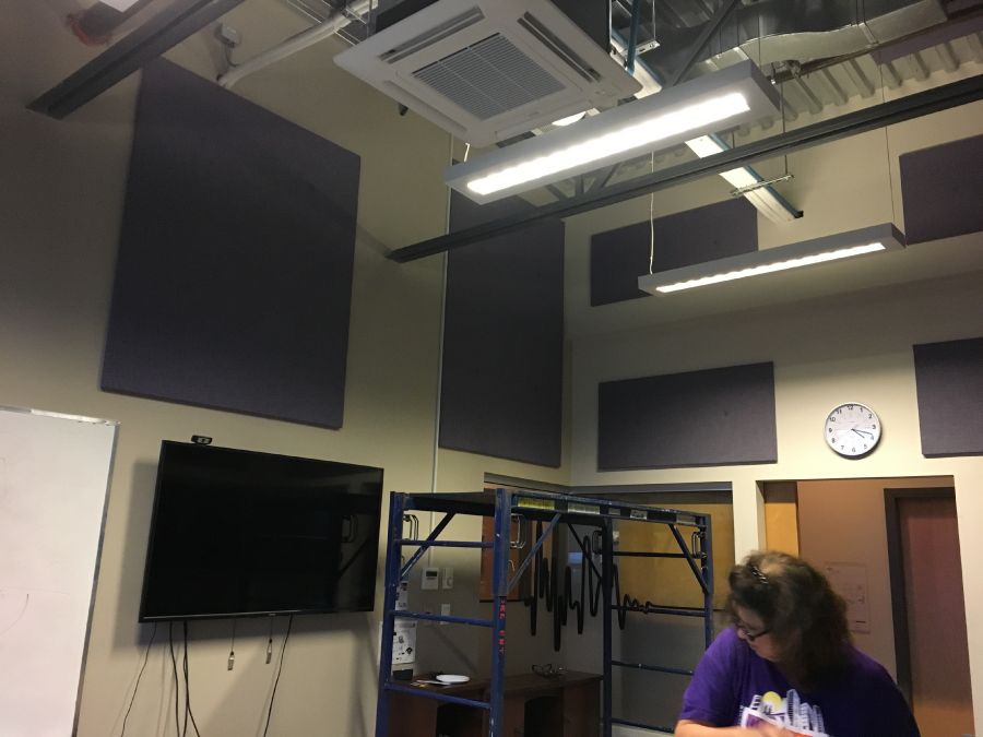 Redlen Robotics Board room Acoustics.  - Whispertone 1" Acoustic panels to interior upper wall boardroom. 2