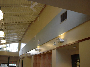 Glanford Middle School : 2" Acousti-trac - Acousti-trac 2" acoustic panels in hallway.