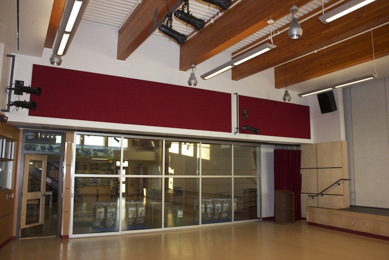 North Saanich Middle School : Acousti-trac - Upper wall Acousti-trac panel